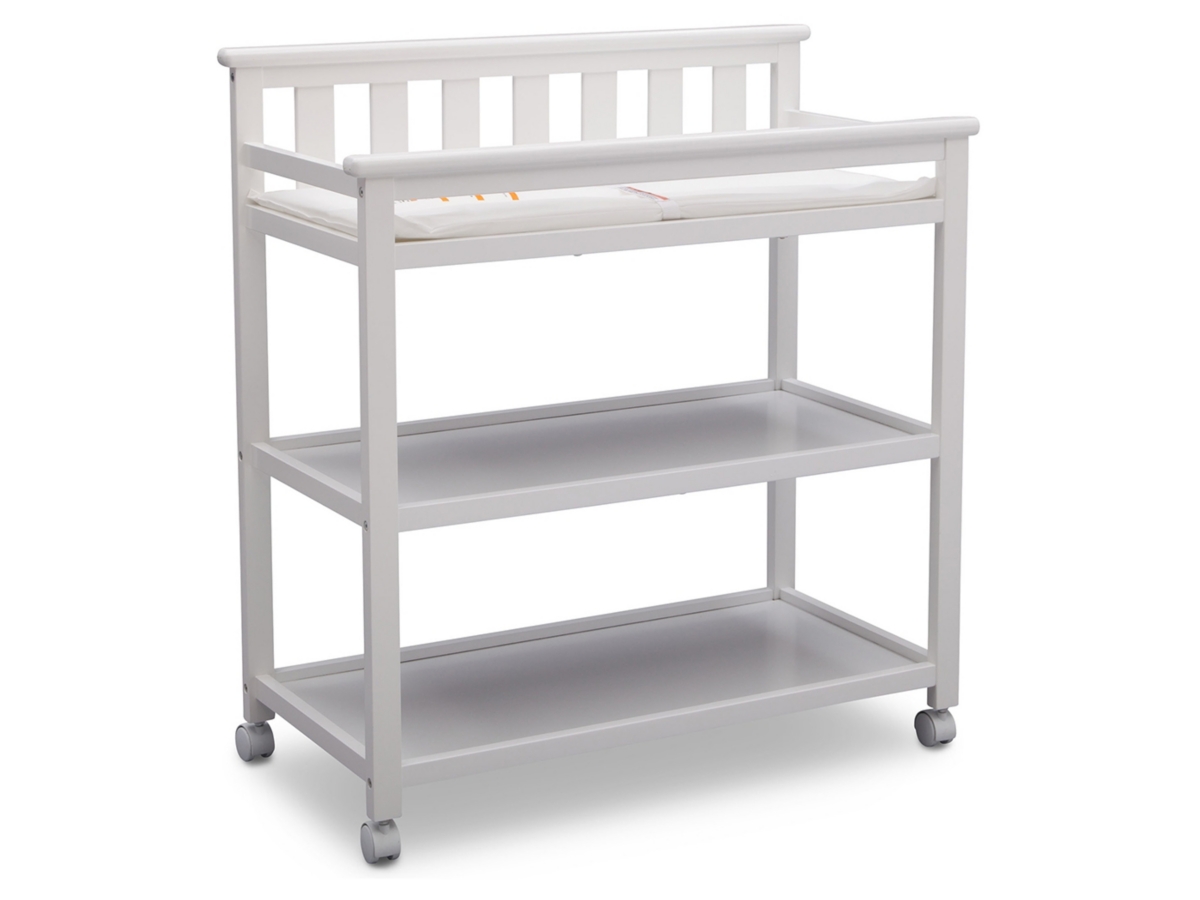 Delta Children Flat Top Changing Table With Wheels Ashley