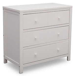 Delta Children 3 Drawer Dresser, White, large