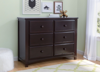 Delta Children 6 Drawer Dresser, Dark Chocolate