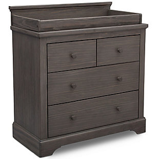 Delta Children Simmons Kids Paloma 4 Drawer Dresser With Changing Top, Rustic Gray, large
