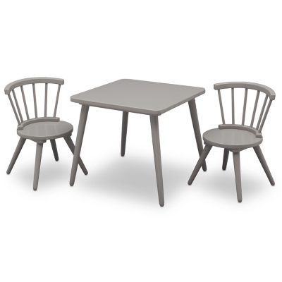 delta childrens table and chairs grey