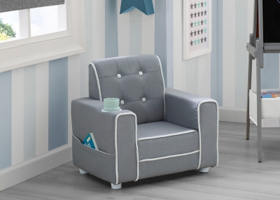 B600000338 Delta Children Chelsea Kids Chair, Soft Gray sku B600000338