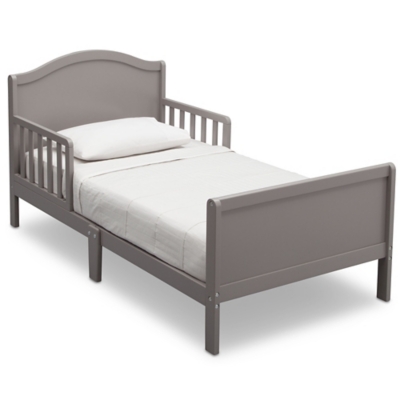 Delta Children Bennett Wood Toddler Bed, Gray, large
