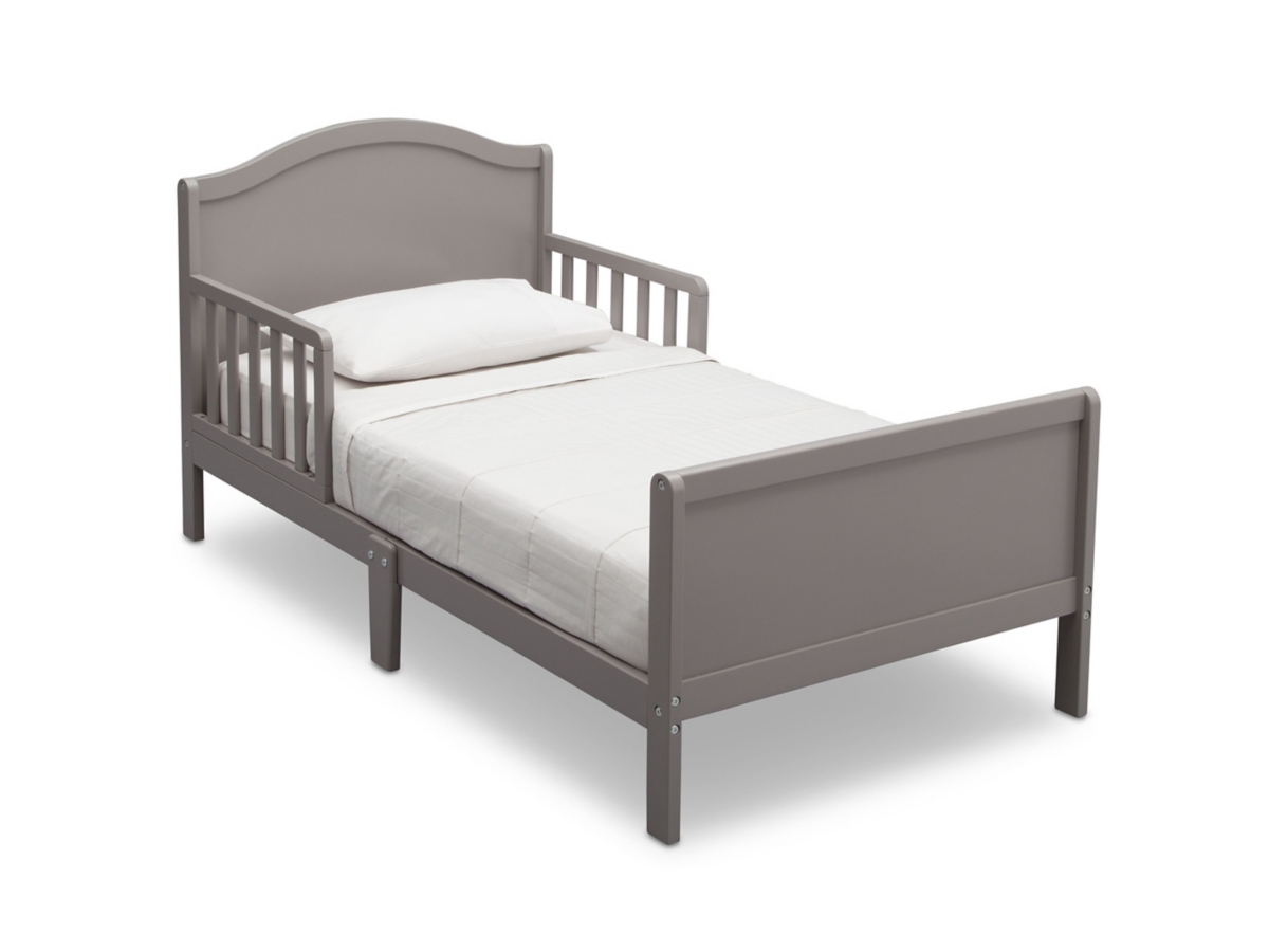 Delta Children Bennett Wood Toddler Bed, Gray, large