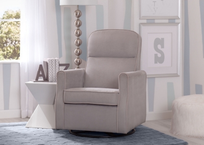 delta children clair slim nursery glider swivel rocker chair