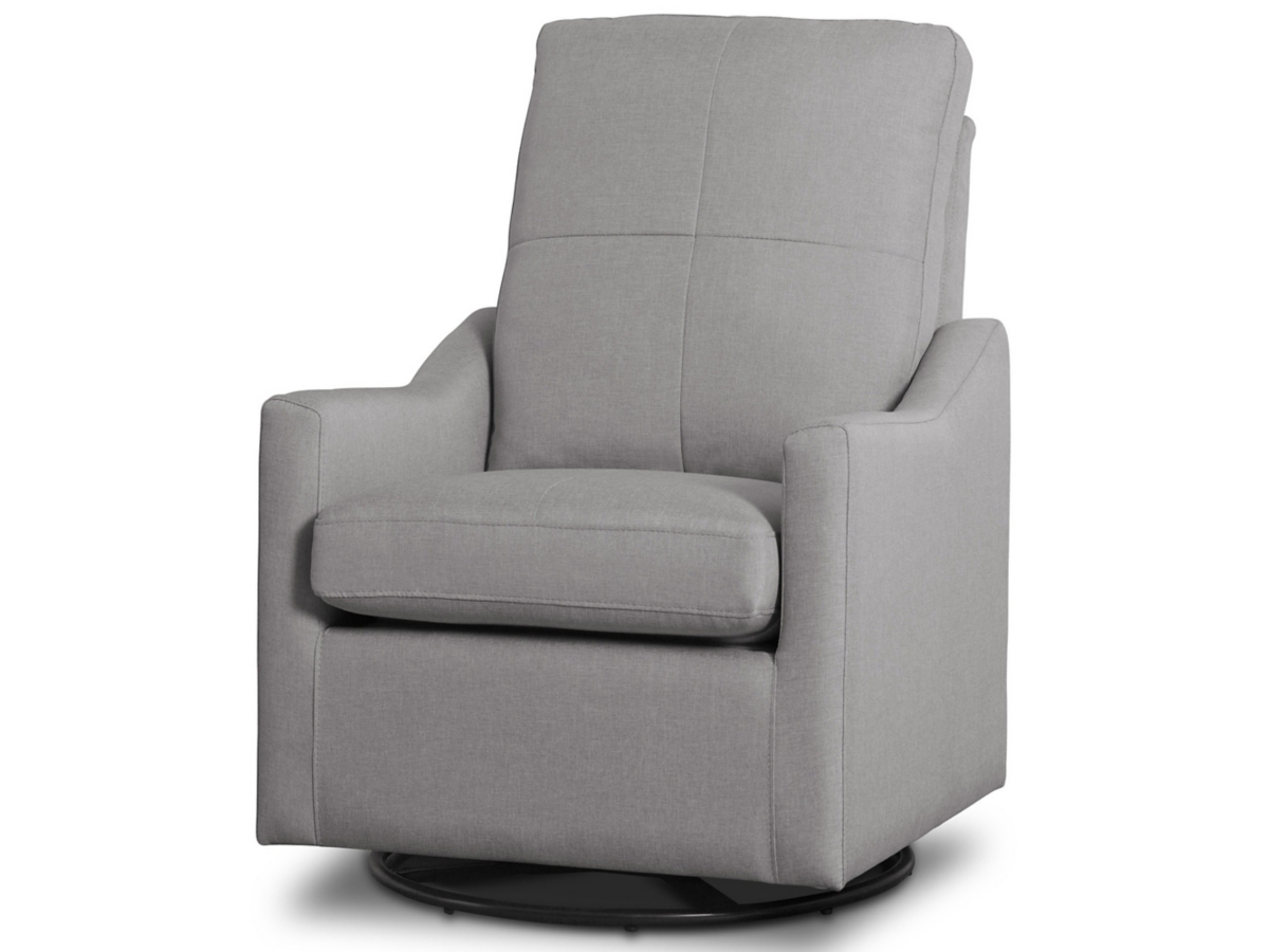 Delta Children Kenwood Slim Nursery Glider Swivel Rocker Chair, French Gray, large