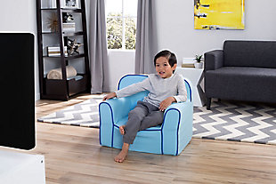 Delta Children Foam Snuggle Chair, Blue, rollover