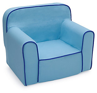 Delta Children Foam Snuggle Chair, Blue, large