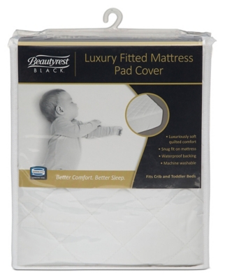 Delta Children Beautyrest Black Luxury Fitted Mattress Pad Cover, , large