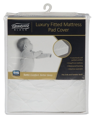 Delta Children Beautyrest Black Luxury Fitted Mattress Pad Cover