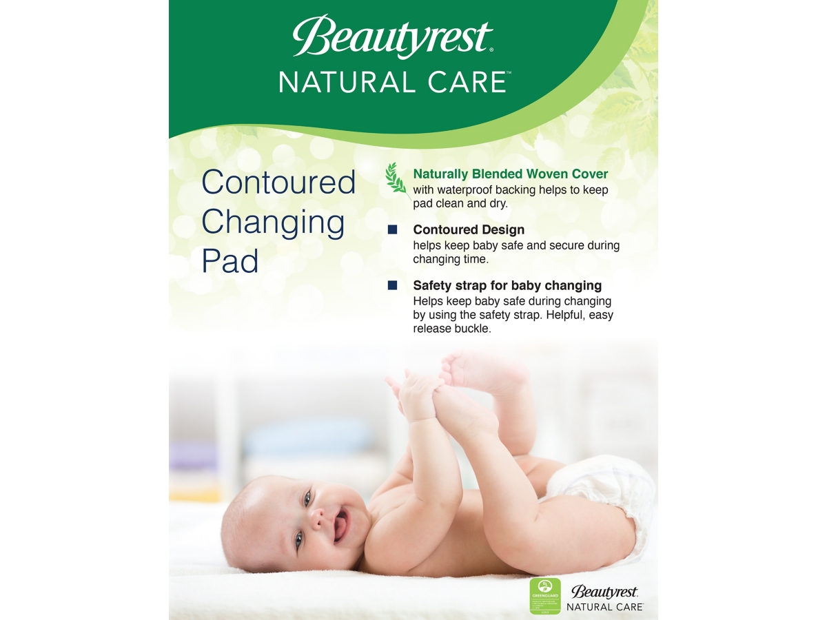 Delta Children Beautyrest Kids Natural Care Waterproof Changing Pad, , large