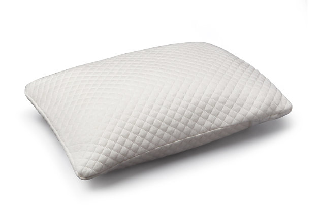 Put your toddler's restless nights to bed with the Beautyrest KIDS Luxury Memory Foam Toddler Pillow. Sized to cradle a child's head, its unique construction helps to reduce pressure points that might cause a little one to wake up. This foam toddler pillow is covered in a quilted, soft knit cover which creates a relaxed sleeping environment to ensure that little ones will wake up well-rested. The Beautyrest KIDS Luxury Memory Foam Toddler Pillow is tailored to fit smaller head sizes and can be used in the home, car or when out and about. It is a step up for when a toddler is ready to become a big kid and use their own pillow.For any questions regarding delta children products, please contact consumersupport@deltachildren.com monday to friday, 8:30 a.m. To 6 p.m. (est) | Shredded memory foam cradles toddler's head and helps reduce pressure points | Comfy soft quilted knit removable pillow case | Machine washable cover | Water and stain-resistant inner cover