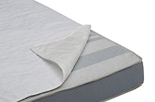 Ensure a safe, comfortable and healthy sleep surface for your baby with these Serta Sertapedic Crib Mattress Liner Pads. This pack includes two liners, thoughtfully designed to help maintain the safety and hygiene of your little one’s mattress. A quilted top adds an additional layer of comfort while the 100% waterproof backing with Nanotex Stain Repel and Release provides exceptional stain protection. The pad creates an advanced barrier that protects the mattress from leaks, spills, stains and odors. Fits standard size crib mattresses and toddler bed mattresses (mattress sold separately).For any questions regarding delta children products, please contact consumersupport@deltachildren.com monday to friday, 8:30 a.m. To 6 p.m. (est) | Polyester top fabric is treated with nanotex stain repel and release to create barrier of advanced protection from spills, leaks, stains and odors | Backing of liner is 100% waterproof | Fits standard size crib mattresses and toddler bed mattresses (sold separately) | Rounded corners mimic the shape of the mattress | 100% polyester | Soft quilted top provides an extra layer of comfort—no noisy “crinkling” sounds | Machine wash warm, tumble dry low