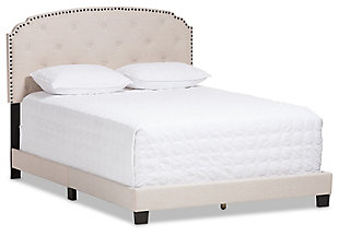 Button Tufted Full Upholstered Bed, , large