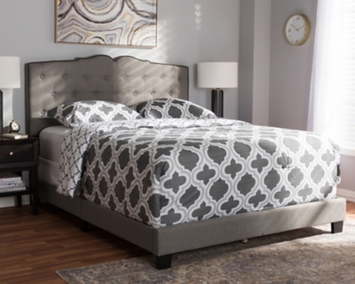 Vivienne Full Upholstered Bed, Gray, large