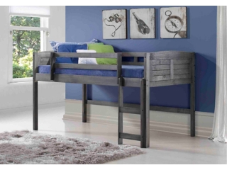 Donco Louvered Low Loft Bed