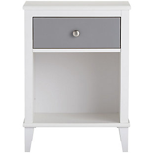 Two Tone Monarch Hill Poppy Nightstand, Gray, rollover