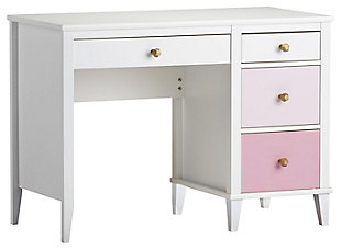 Three Tone Monarch Hill Poppy Pink and White Desk, Pink, large