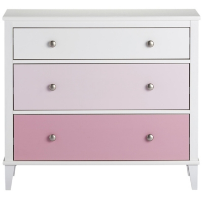 3 Drawer Monarch Hill Poppy Pink And White Dresser Ashley