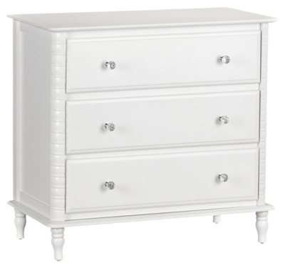 3 Drawer Rowan Valley Linden White Dresser Ashley Furniture