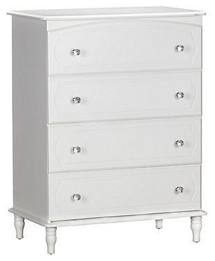 4 Drawer Rowan Valley Laren White Dresser, , large