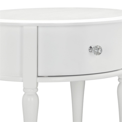 Oval Rowan Valley Laren White Nightstand Ashley Furniture Homestore