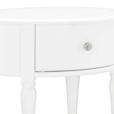 Oval Rowan Valley Laren White Nightstand Ashley Furniture Homestore