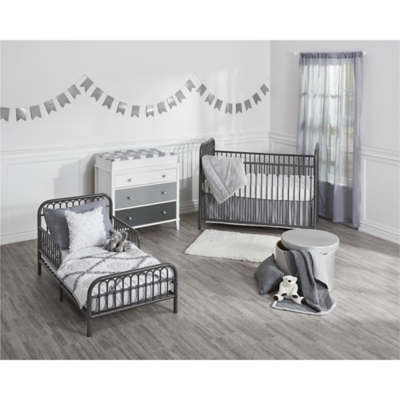 Metal Monarch Hill Ivy Gray Toddler Bed, Graphite