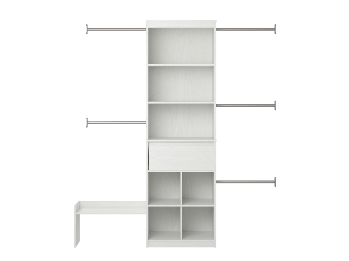 “My closet” LOVMOR 52 in Wood Modular Closet System Unit-Customizable