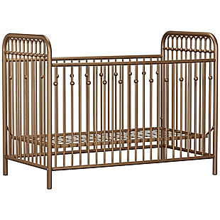 Little Seeds Monarch Hill Ivy Metal Crib, Gold, large