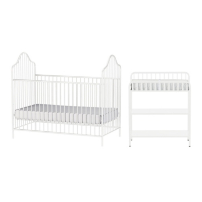 little seeds rowan valley lanley metal crib and changing table set