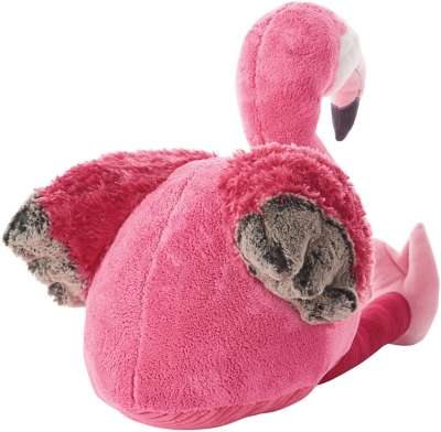 large stuffed flamingo