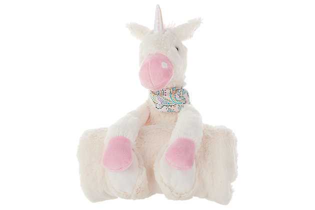 Nourison Kids Plush Unicorn With Blanket Animal Pillow Ashley
