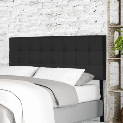 Tufted King Panel Headboard, Black