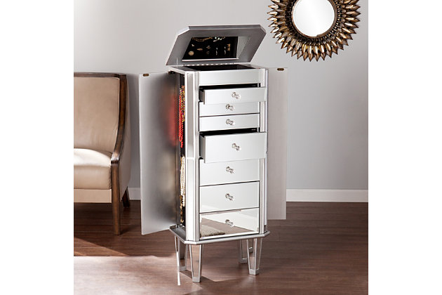 7 Drawer Jewelry Armoire Ashley, Furniture Jewelry Armoire