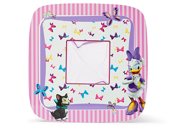 The Disney Minnie Mouse Table and Chair Set with Storage from Delta Children is made for the Minnie-fan in your life. Featuring a spacious tabletop with built-in storage in the center and colorful graphics plus two coordinating chairs that mimic Minnie's silhouette, it's the perfect play table to tackle homework, crafting or snack-time.For any questions regarding delta children products, please contact consumersupport@deltachildren.com monday to friday, 8:30 a.m. To 6 p.m. (est) | Made of solid wood, engineered wood, metal and fabric | Includes table and 2 chairs | Each chair holds up to 50 pounds | Recommended for ages 3 to 6 | Durable scratch-resistant finish protects colorful graphics | Easy-to-clean finish | Easy assembly