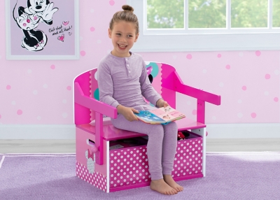 Delta Children Disney Minnie Mouse Kids Activity Bench, , large