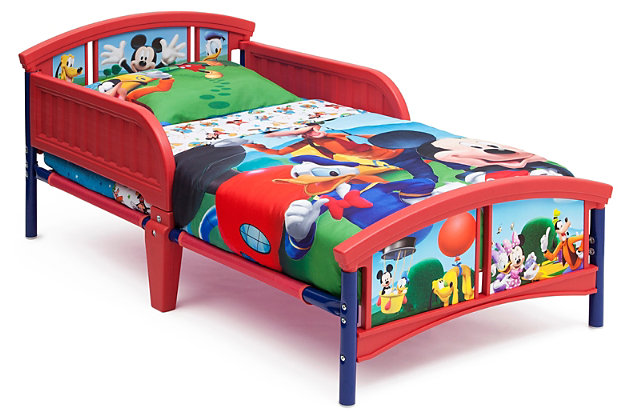 Delta Children Plastic Toddler Bed Mickey Mouse, How To Make A Twin Sheet Fit Toddler Bed