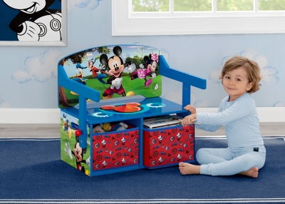 Delta Children Disney Mickey Mouse Kids Activity Bench, , large