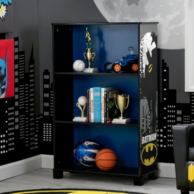 DC Comics Batman Deluxe 3-Shelf Bookcase, Black