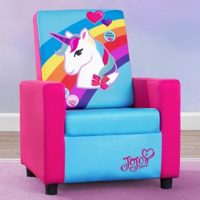 Delta Children JoJo Siwa High Back Upholstered Chair, Pink/Blue