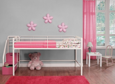 Kids Junior Twin Loft Bed With Storage Steps Ashley Furniture Homestore