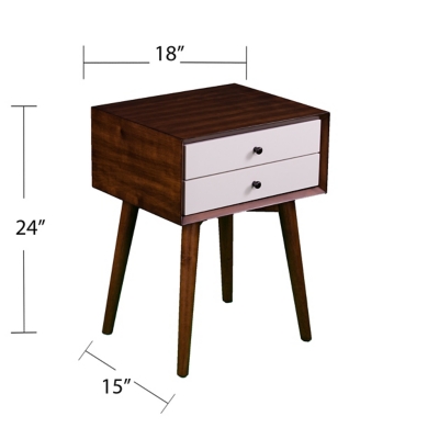 Two Tone Nightstand with Tapered Legs | Ashley