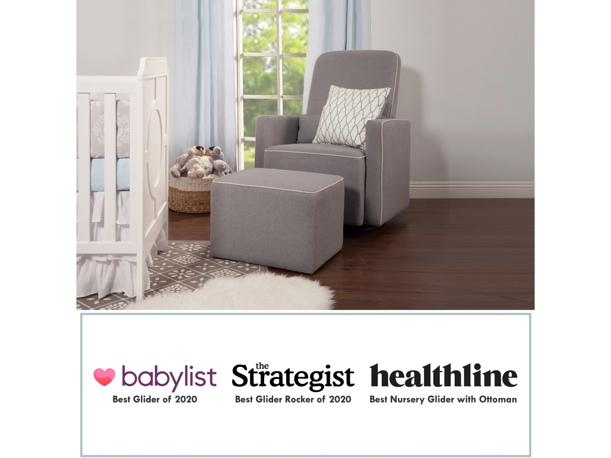 Davinci Olive Glider And Ottoman Ashley