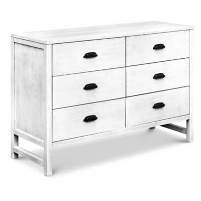 Davinci Fairway 6 Drawer Double Dresser, White, large