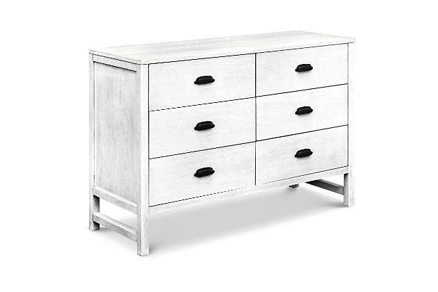 Davinci Fairway 6 Drawer Double Dresser, Davinci Charlie Homestead 6 Drawer Double Dresser White