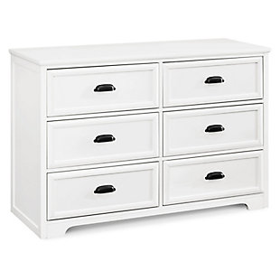 Davinci Charlie Homestead 6 Drawer Double Dresser, White, large