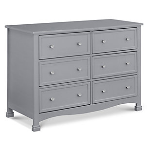 Davinci Kalani 6 Drawer Double Wide Dresser, Gray, large