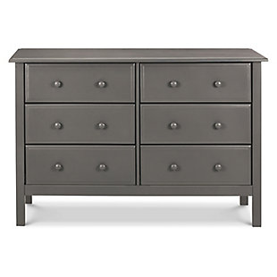 Simply sophisticated, the Jayden 6-drawer double dresser is a high-style  storage solution for any nursery or bedroom. Whether your personal aesthetic is modern farmhouse or American classic, this chic dresser has a sense of versatility and richly rustic presence that always looks right at home.Made of pine wood and TSCA-compliant engineered wood | Wooden drawer knobs | Metal drawer glides with stop mechanisms for added safety; anti-tip kit included | Meets ASTM international and U.S. CPSC safety standards | Finished in non-toxic, multi-step painting process, lead and phthalate safe