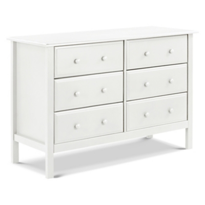 Davinci Jayden 6 Drawer Double Wide Dresser, White, large